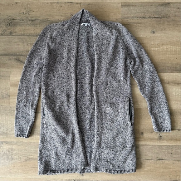 Aritzia Community gray marled long open cotton cardigan - XXS - Picture 6 of 7